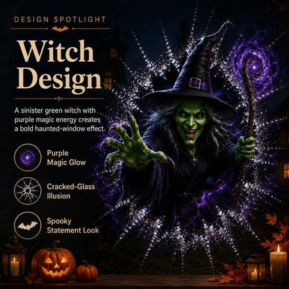 3D Crack Glass Spooky Decorations for a Haunted Halloween Scene