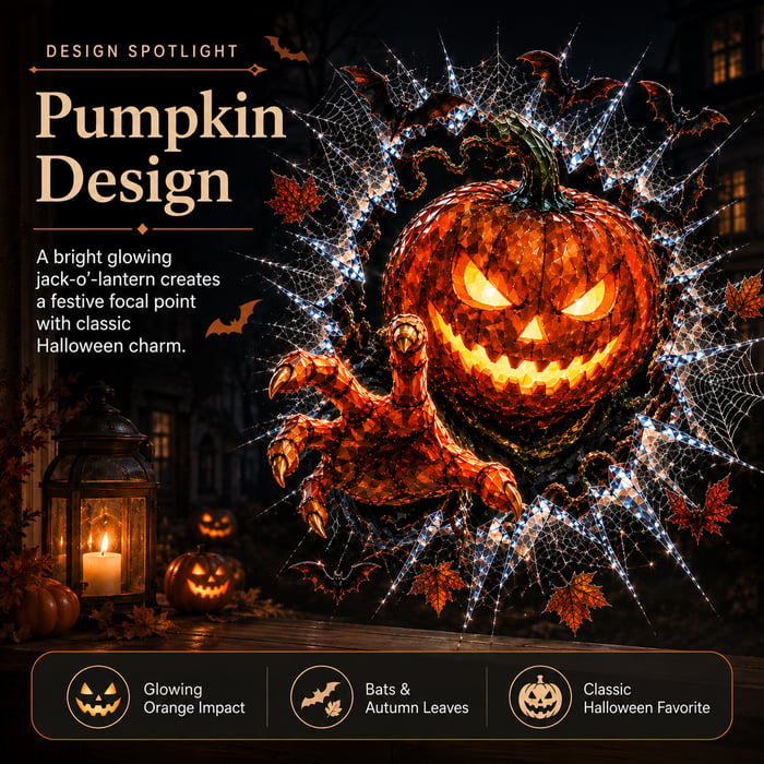 3D Crack Glass Spooky Decorations for a Haunted Halloween Scene