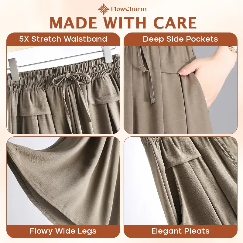 Temuvo - Pull-On Capri Culottes for Women