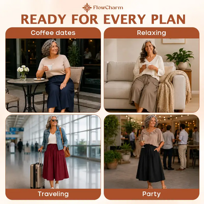 Temuvo - Pull-On Capri Culottes for Women