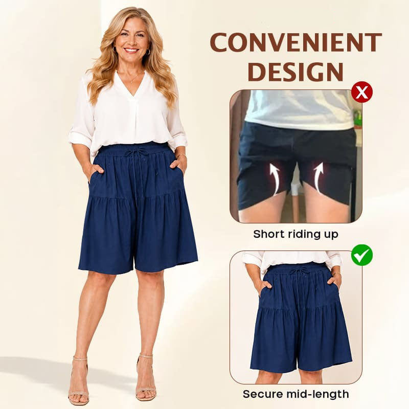 BloomEase™ - Flowy Skort Shorts with Built-In Shorts & Pockets