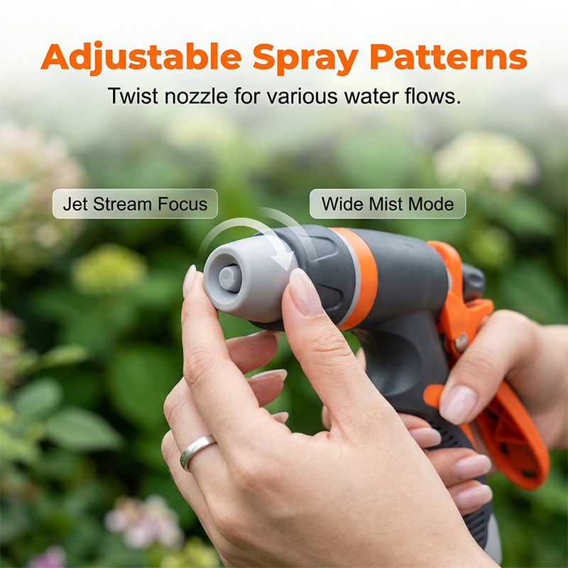 💦Household Car Wash Water Gun-Adjustable Spray, Anti-Slip Grip & Universal Connectors for Effortless Home & Vehicle Cleaning 🚗✨