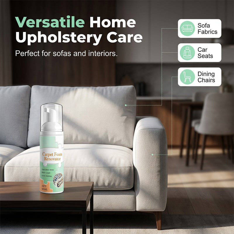 Waterless Carpet Cleaning Foam – Instant stain lift, no wet mess. Advanced micro‑foam penetrates deep – just foam & wipe! 🏠💨