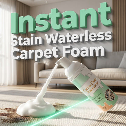 Waterless Carpet Cleaning Foam – Instant stain lift, no wet mess. Advanced micro‑foam penetrates deep – just foam & wipe! 🏠💨