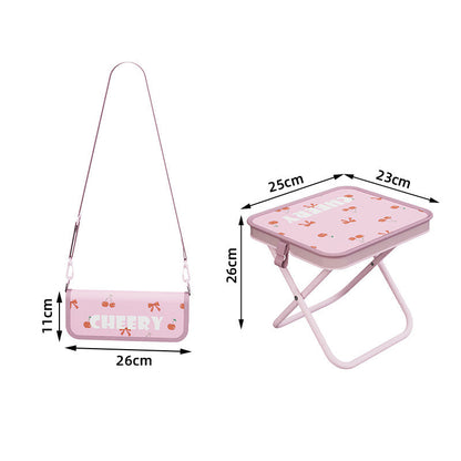 Portable Folding Stool with Handbag Design--No more sore legs