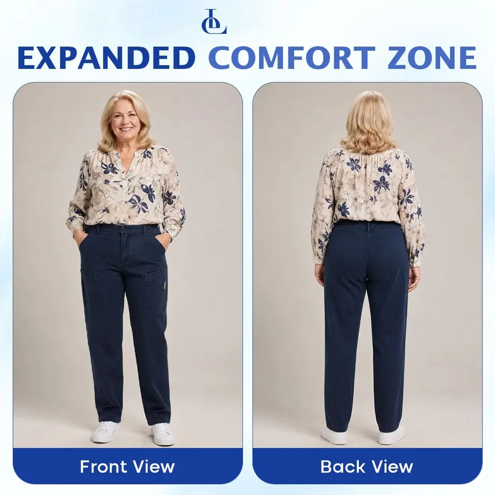 Women’s Stretch-Waist 6-Pocket Comfort Pants