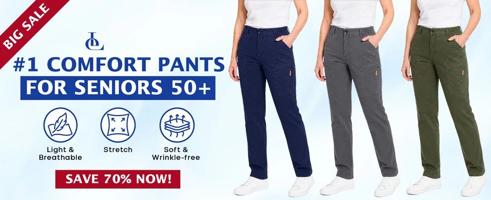 Women’s Stretch-Waist 6-Pocket Comfort Pants