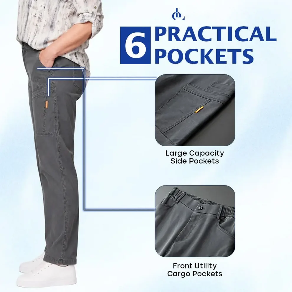 Women’s Stretch-Waist 6-Pocket Comfort Pants