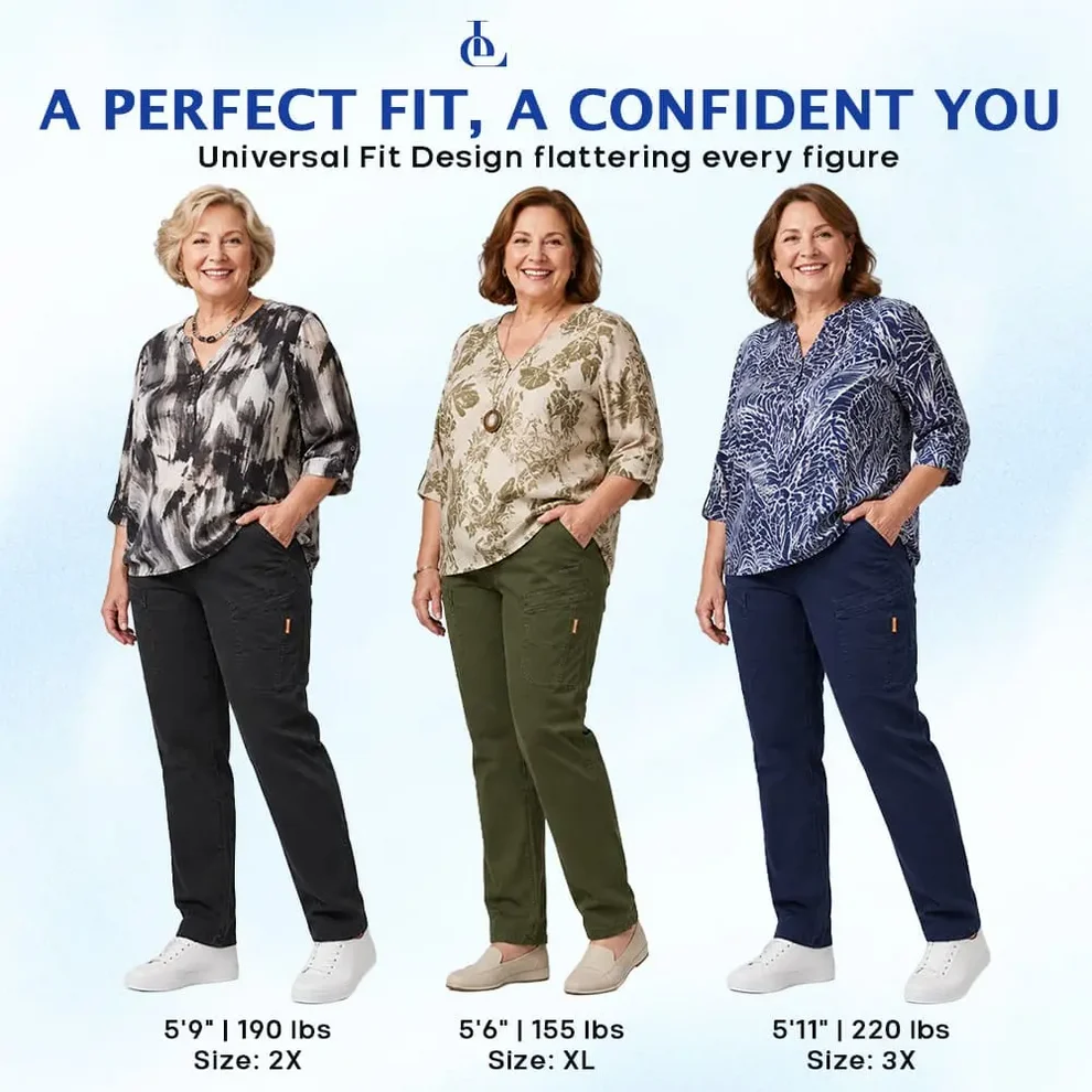 Women’s Stretch-Waist 6-Pocket Comfort Pants